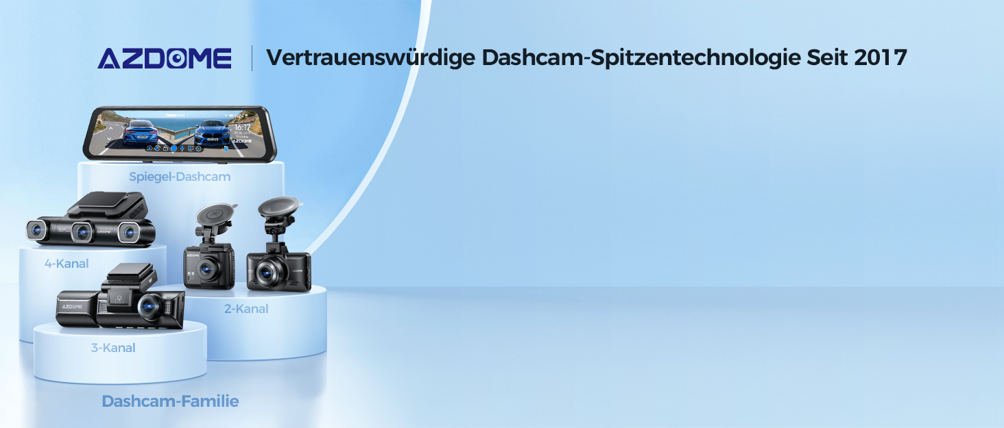 Dashcam AZDOME PG17 4K: Дзеркало заднього виду з відеозаписом, WiFi, GPS, нічне бачення, голосове керування, 64GB карта в комплекті