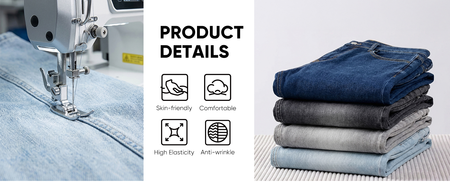 Джинси чоловічі JMIERR Baggy широкі, еластичні, вінтаж Y2K, блакитні XL