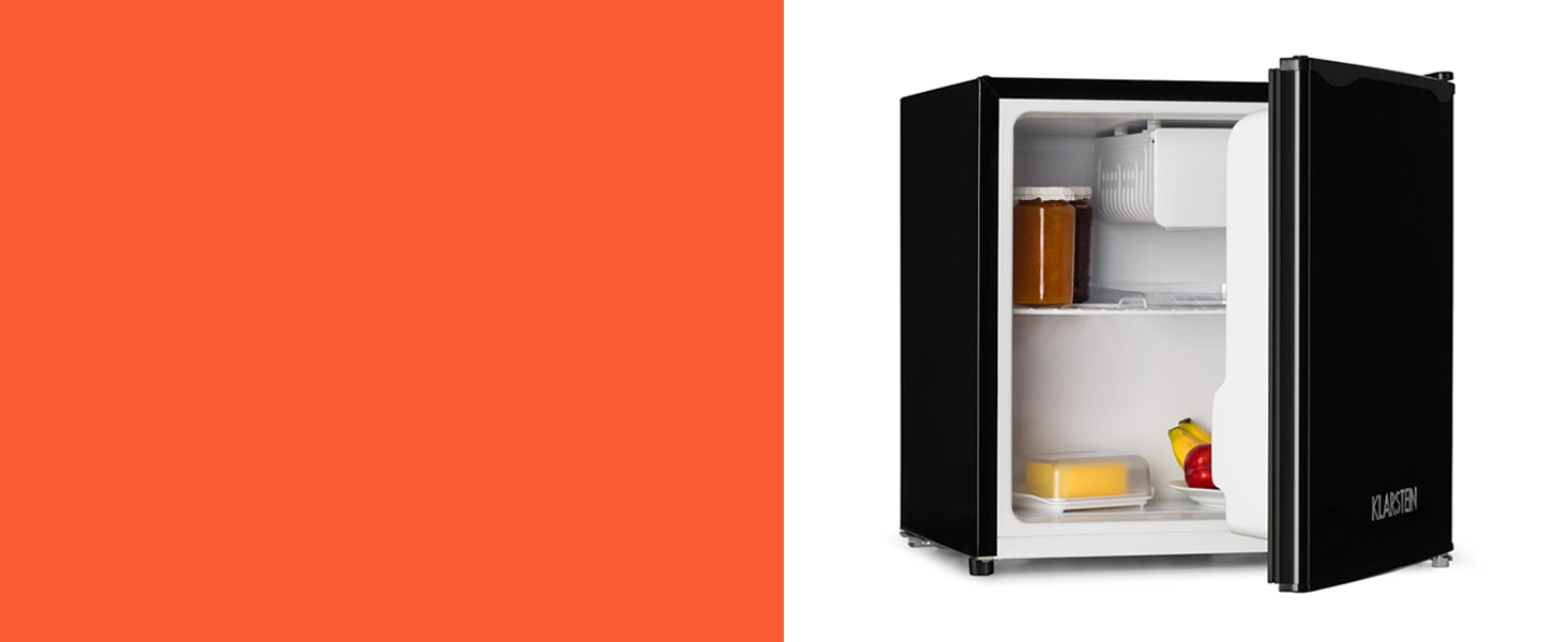 Klarstein Mini холодильник для кімнати, 23L, для напоїв та косметики, міні-бар, тихий, регульована полиця, компактний холодильник для догляду за шкірою 5-15°C, чорний