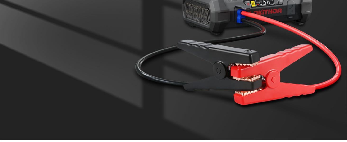 Бустер-стартер LOKITHOR JA300 з компресором 150 PSI та Powerbank 1500A для автомобіля