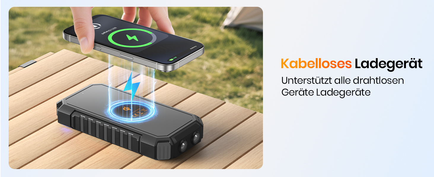 Портативний зарядний пристрій ADDTOP Solar Power Bank 26800mAh з сонячною панеллю, USB-C, 3.0A, 4 виходи для смартфонів та планшетів, ліхтар для кемпінгу та відпочинку на природі (Чорний)