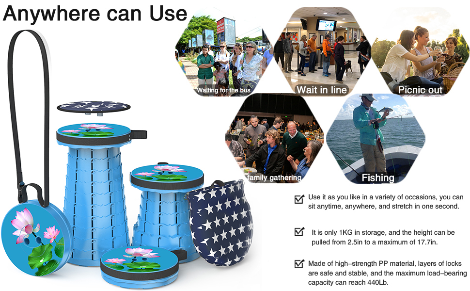 Зручний складаний стільчик Alevmoom з подушкою, для кемпінгу, подорожей та відпочинку на природі (200 кг)