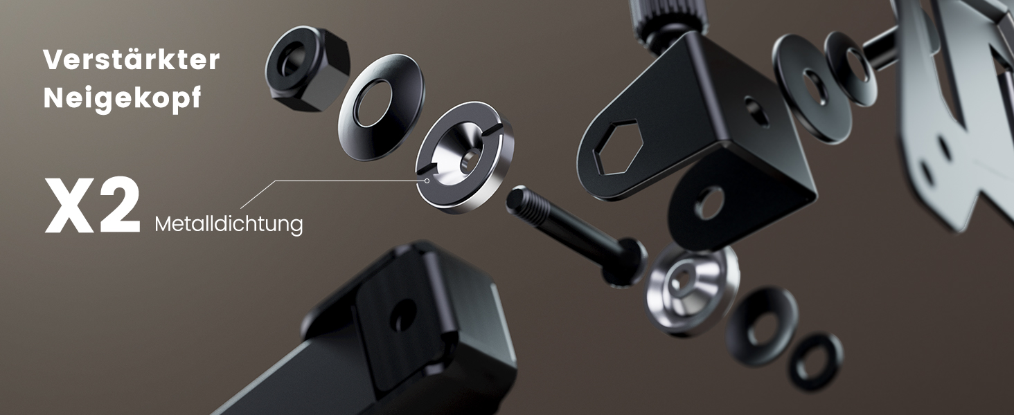 Кріплення для монітора ErGear на 2 монітори (13-32 дюйми), регульоване, поворотне, нахилене, поворотне, VESA 75/100, чорний