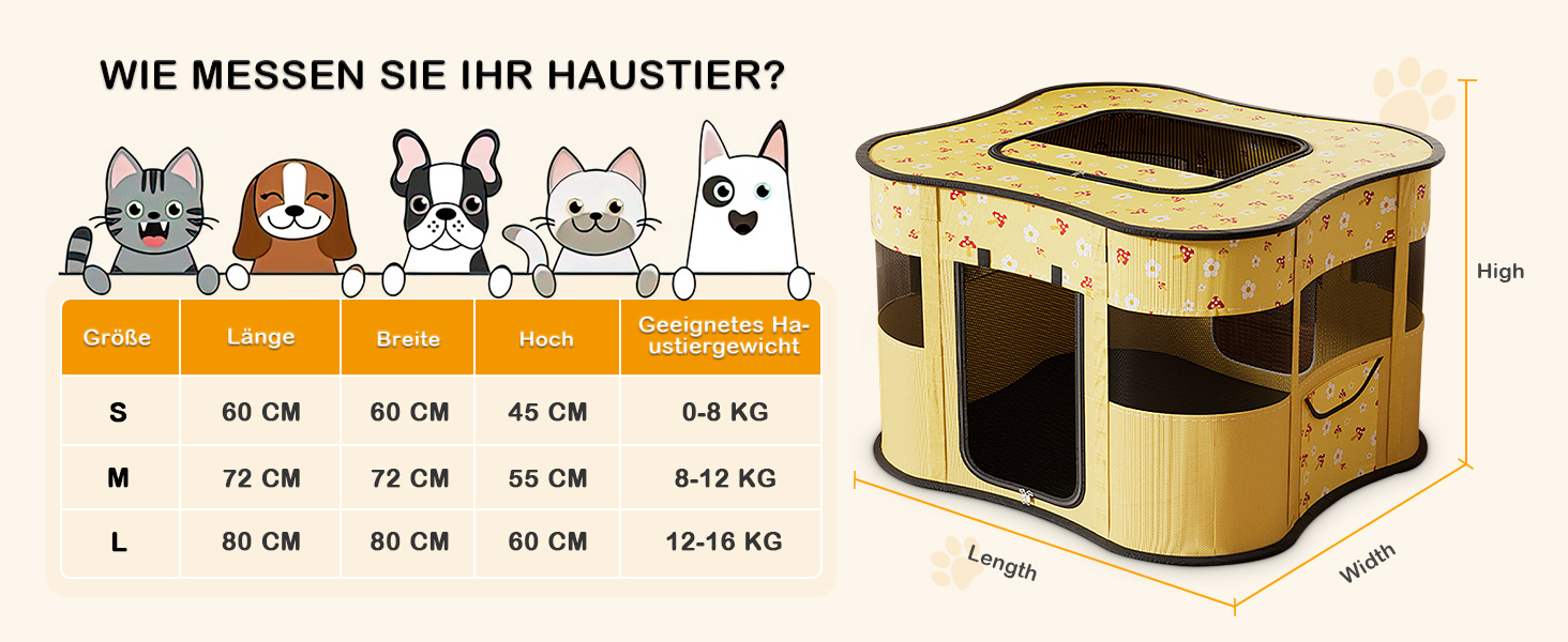 Портативний вольєр для цуценят ALLSOPETS: складаний загін для котів та собак, переносна клітка-будка з боковою кишенею (зелений, L)