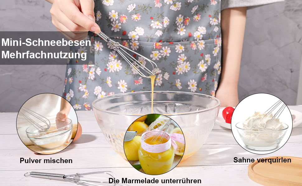 Набір вісків для збивання та перемішування: 13см та 18см, нержавіюча сталь