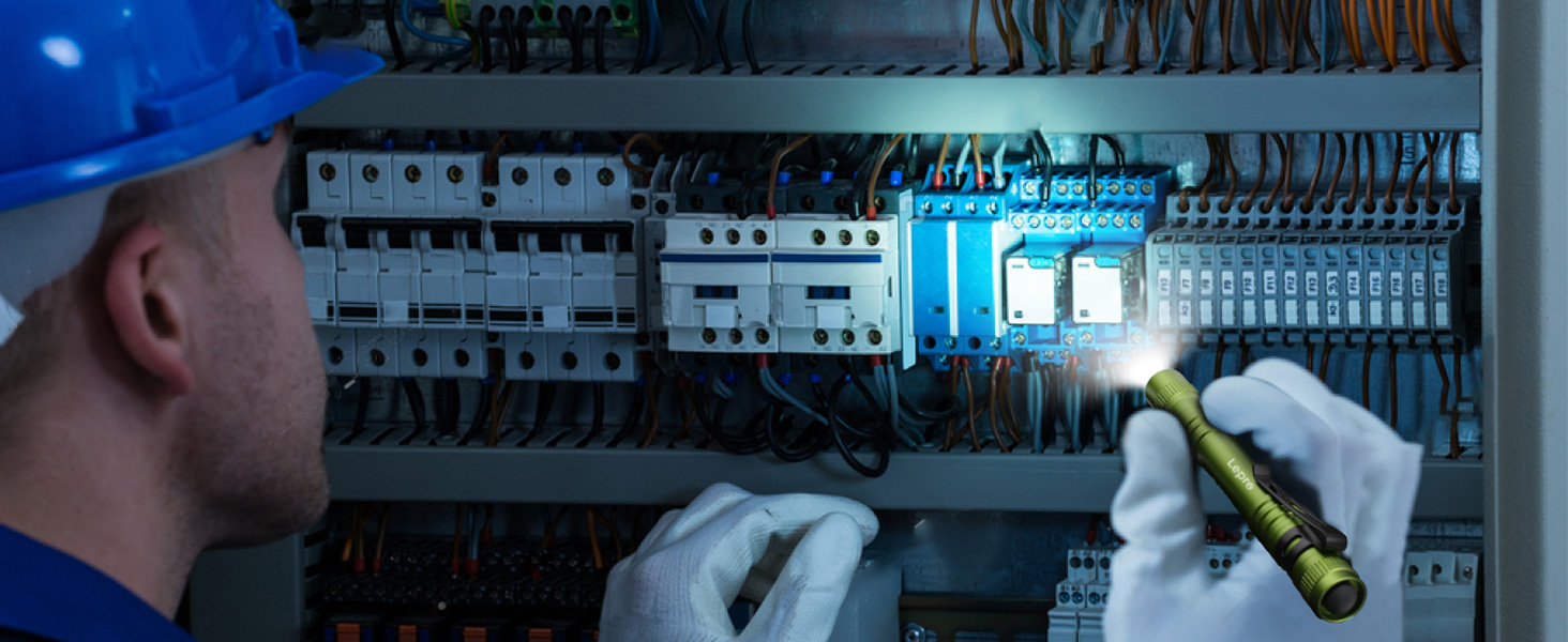 Ліхтарик LED Lepro, мініатюрний, водонепроникний IPX4, 3 режими, для огляду, роботи, ремонту (2 шт.), зелений