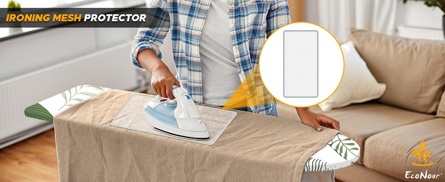 Чохол для прасувальної дошки EcoNour, маленький, білий та зелений