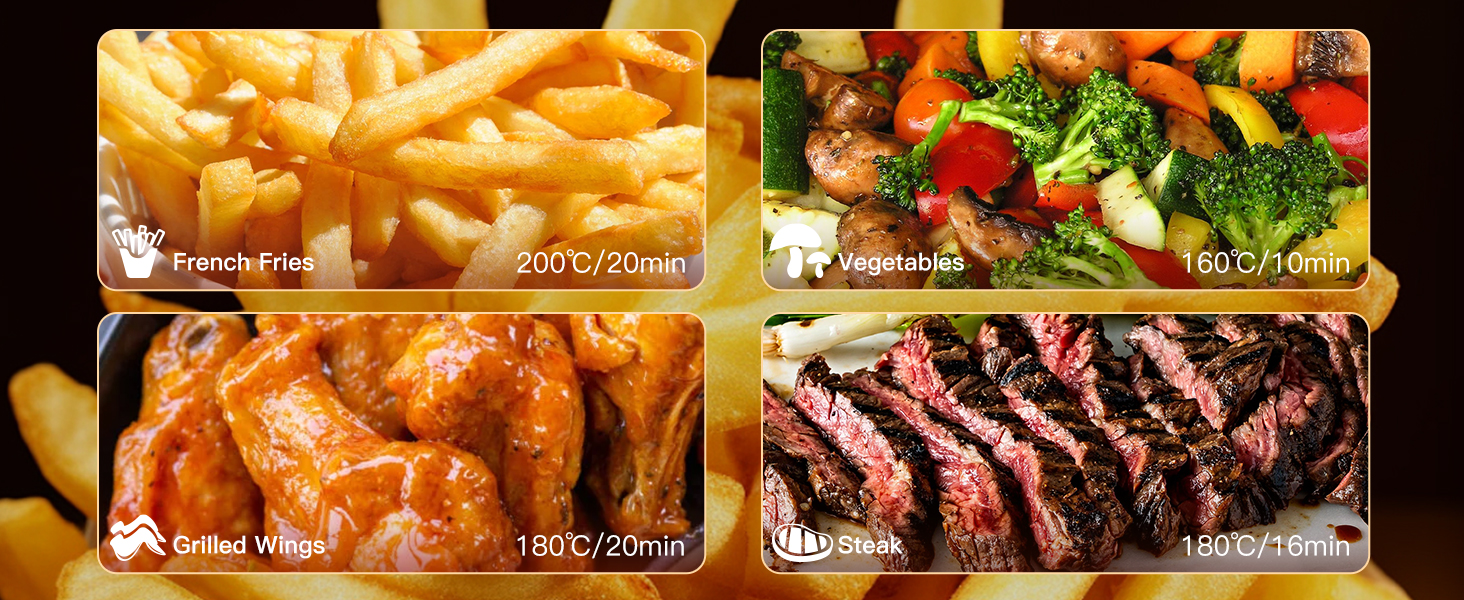 Фритюрниця Aigostar Air Fryer 4L з гарячим повітрям, XXL, без олії, 8 програм, LED-дисплей, 1500W, BPA-free