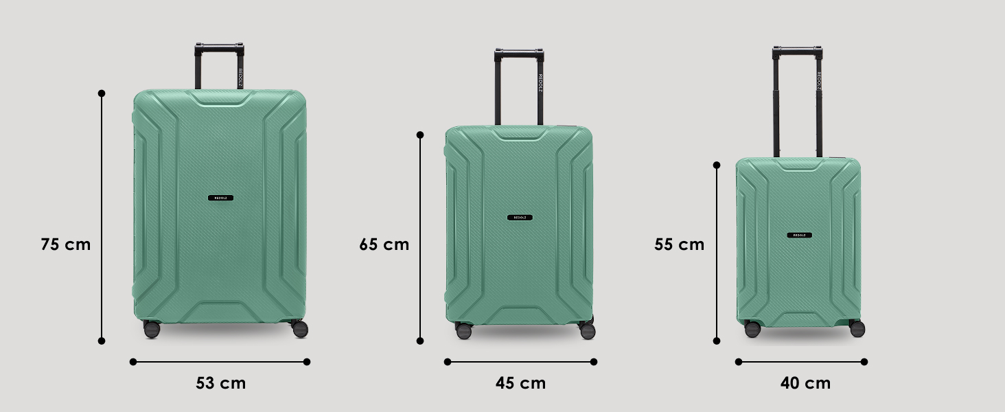 Набір валіз REDOLZ 3 шт. з жорстким корпусом | Система 3-х точкового замикання | З високоякісного поліпропілену | 4 подвійні колеса & TSA-замок | Для жінок та чоловіків (Essentials 15) (Колір: Бежевий, Розмір: M (65 см))