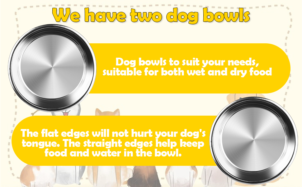 Набори мисок для собак з нержавіючої сталі (4 шт.) з антиковзким дном, для корму та води, підходять для собак маленьких, середніх та великих порід. Миски для собак з нержавіючої сталі, об'єм 900 мл.