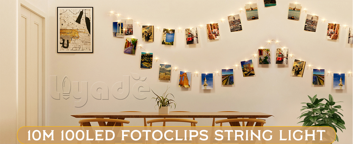 Гірлянда світлодіодна зовнішня/внутрішня 23м, 200 LED, 8 режимів, функція пам'яті, тепле світло, з USB, для декору