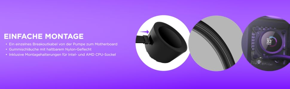 NZXT Kraken 2023: Рідинний кулер для ЦП AIO 280мм з LCD-дисплеєм - Чорний