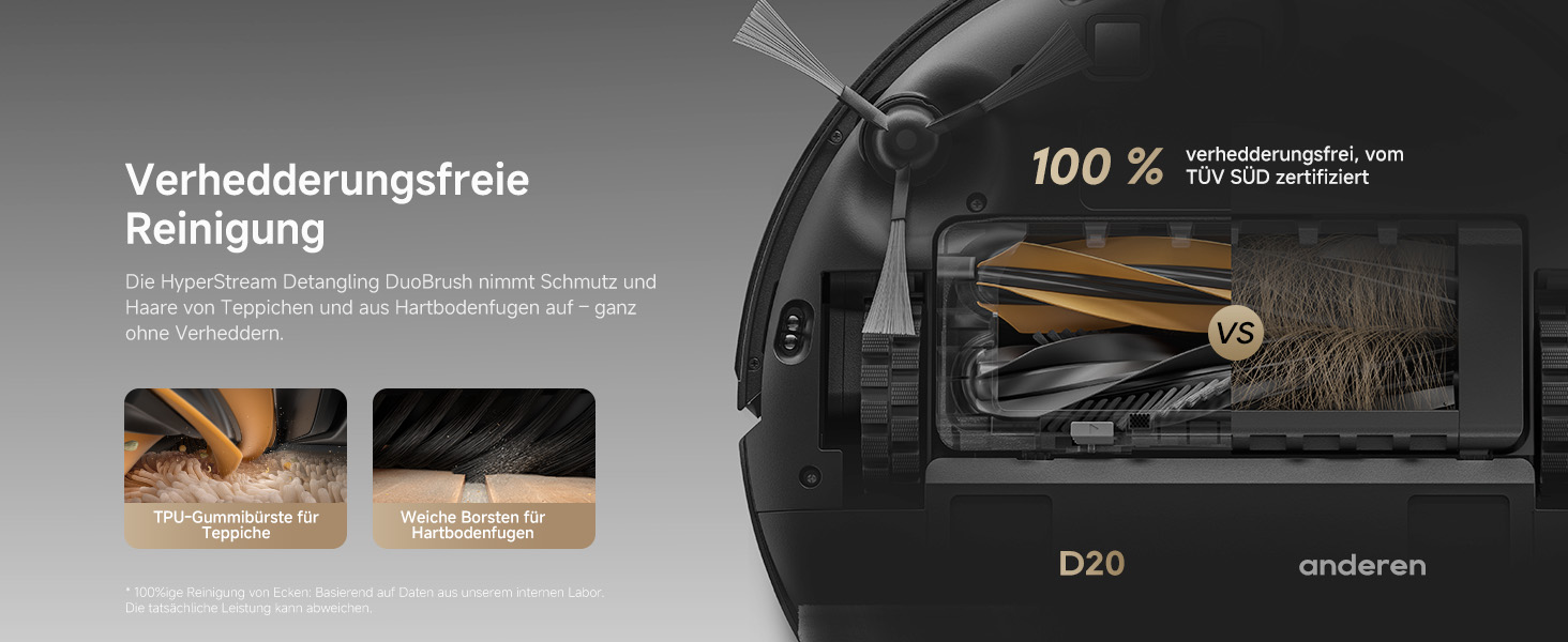 Робот-пилосос Dreame D10 Plus Gen 2 з функцією миття, автоматичним випорожненням, LiDAR-навігацією, 6000 Pa потужністю всмоктування, 285 хвилин роботи від акумулятора (D20)