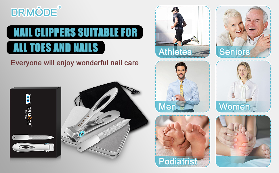 Набір кусачок для нігтів DRMODE Profi: професійні кусачки для кутикули, щипчики для нігтів для літніх людей та людей з товстими, врослими нігтями (1 шт)
