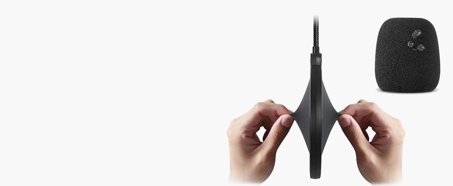 TONOR Тримач для мікрофона T20 (Великий) з регульованим штативом, поп-фільтром та адаптером 3/8' - 5/8'