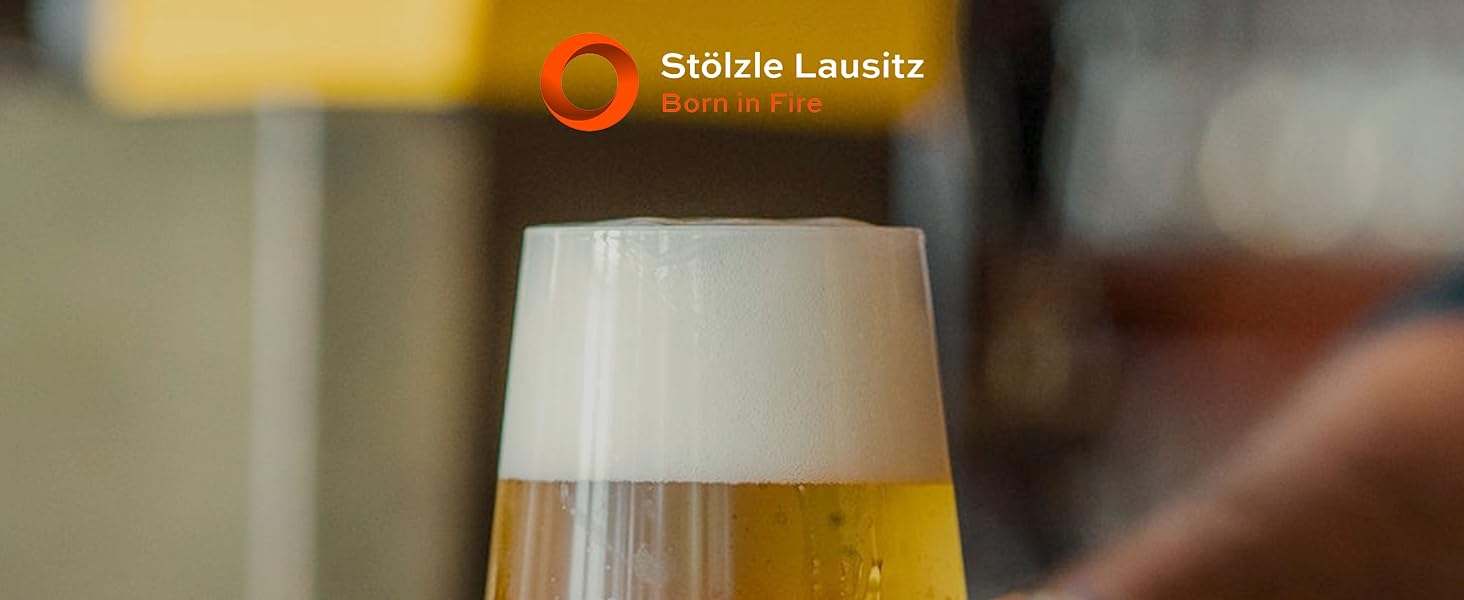 Набір келихів для пива Stölzle Lausitz Grand Cuvée 6 шт, 390 мл – Кришталеві келихи для Pilsner та іншого пива, Німеччина