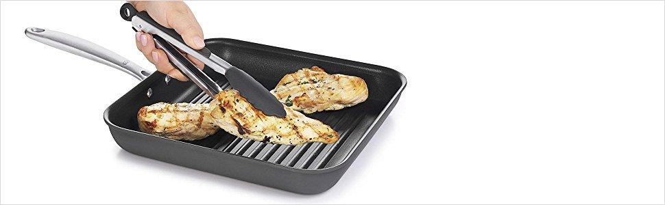 OXO Good Grips Grillzange: Жаростійкі щипці для гриля з нержавіючої сталі з силіконовими насадками, 23 см