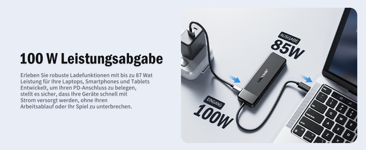 Док-станція Lemorele USB C з хабом 11 в 1: 2*HDMI (4K), 3*USB 3.0/2.0, VGA, PD 100W, SD/TF, для Windows, MacBook, Dell, HP, Lenovo, Surface