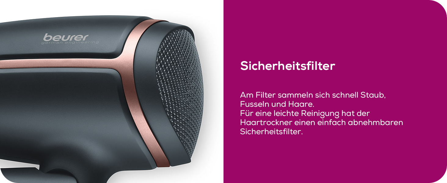 Фен дорожній Beurer HC 25 зі складною ручкою, іонізація, 1600 Вт, для подорожей, 110-240V