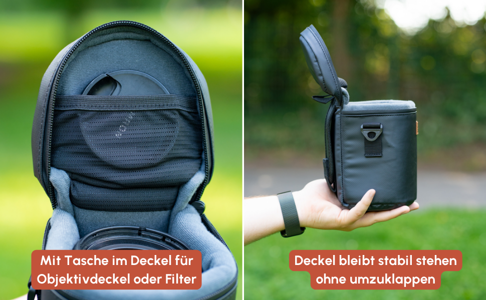 Водонепроникний чохол для об'єктива C-Rope з водонепроникною блискавкою - захисний мішечок для камери - преміум чохол для об'єктива - XS