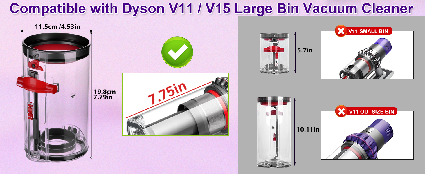 Фільтр HEPA для пилососа Dyson V11/V15 Torque Drive Animal (комплект 2 шт.) - миючий, змінний #DY-970013-02