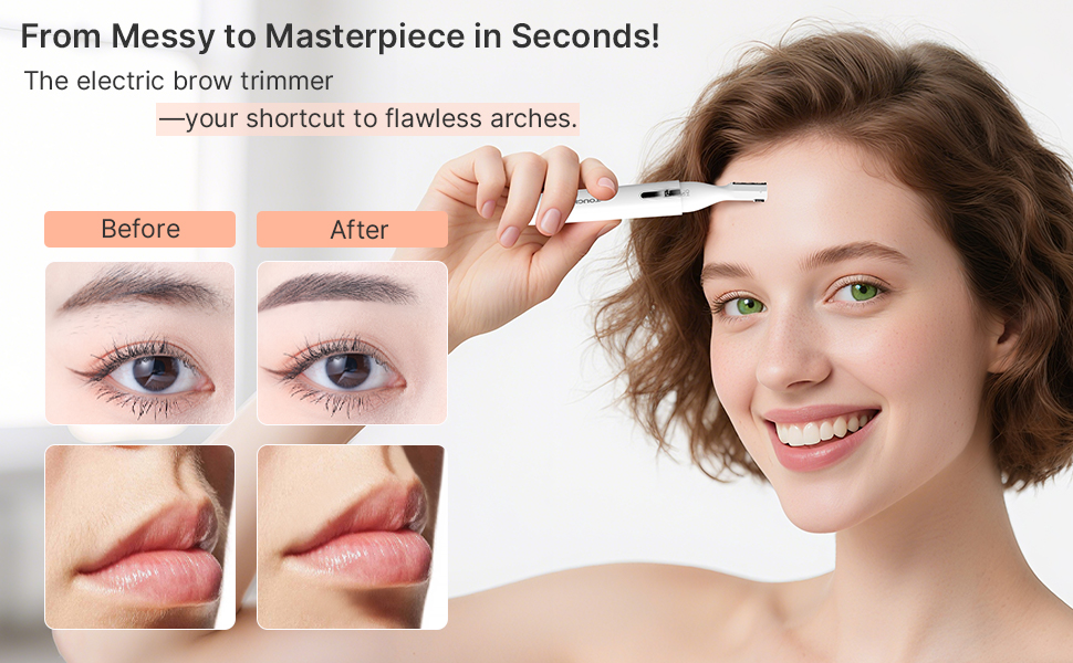 TOUCHBeauty AG-1658W: Професійний триммер для тіла та обличчя (білий) - для носа, брів, вух та обличчя