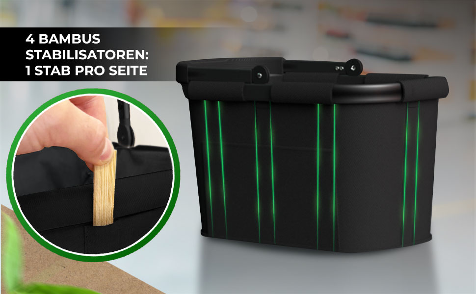 Великий стабільний кошик для покупок | Кошик для перенесення з ручками та посиленим дном, передня кишеня та внутрішня кишеня на блискавці | Ідеально як сумка для покупок, кошик для пікніка або шопер (Світло-сірий Рожевий)