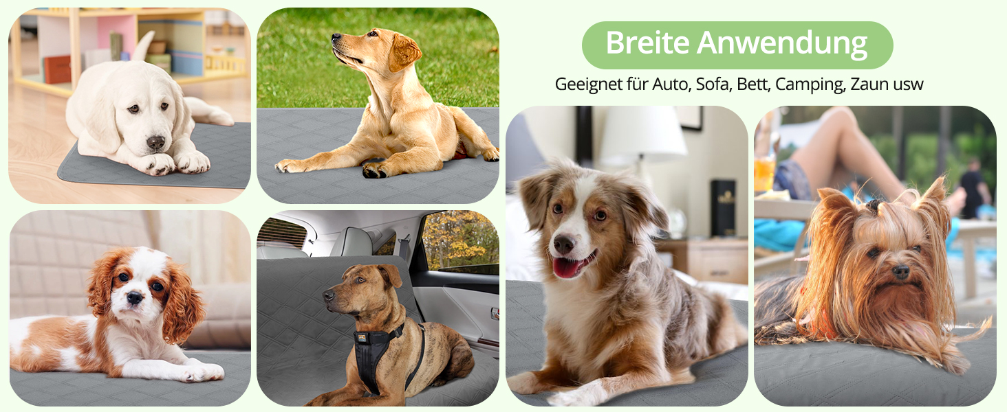 Водонепроникний килимок для собак TAIKURA, антиковзаючий килимок для тварин, міцний килимок для котів, багаторазовий. Захист для дивану, ліжка, автокрісла. Можна прати в пральній машині (темно-сірий, 76 x 190 см)