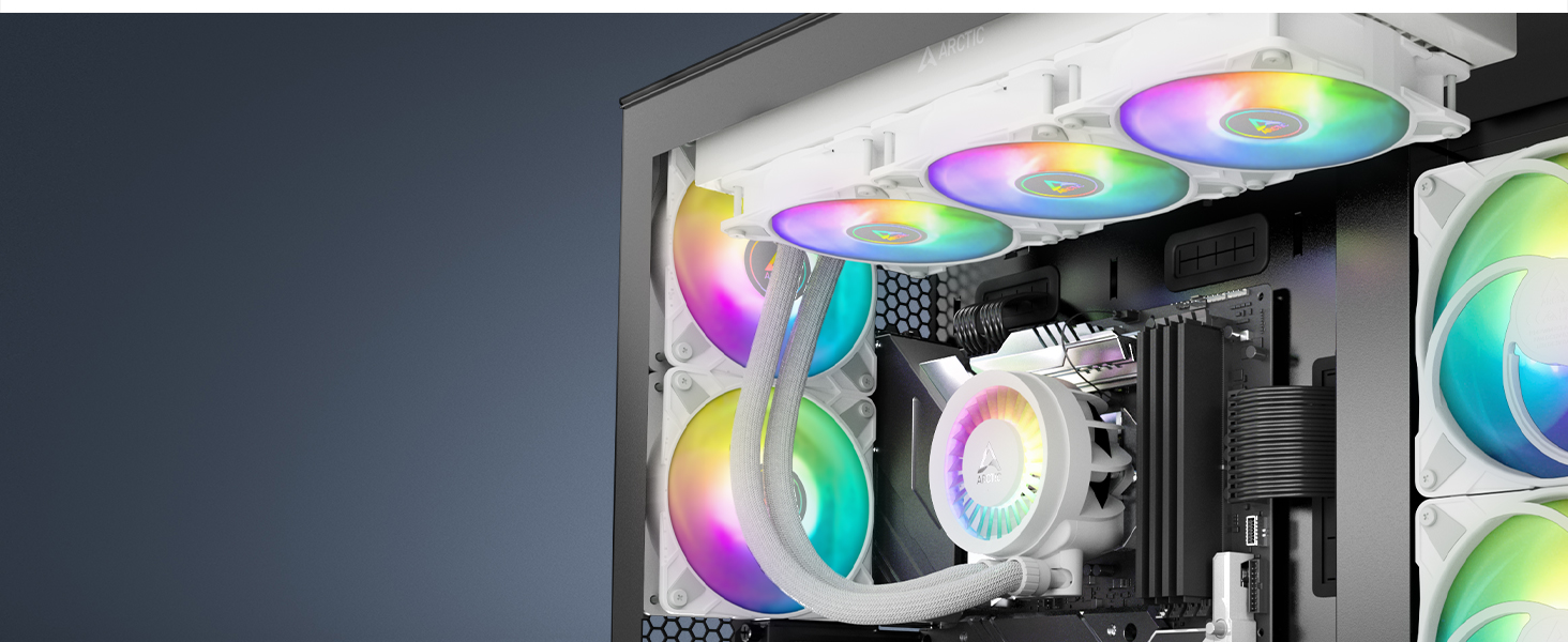 Система водяного охолодження ARCTIC Liquid Freezer III 420 A-RGB для ПК: 3x140 мм вентилятори, радіатор 38 мм, PWM-насос, підтримка AMD AM5/AM4, Intel LGA1851/1700