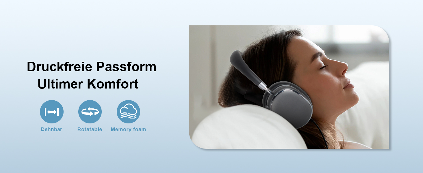 Навушники бездротові Bluetooth 6.0 NC95 з активним шумозаглушенням, регульованим колесом, 120+ годин роботи, персоналізація EQ через додаток, сірий