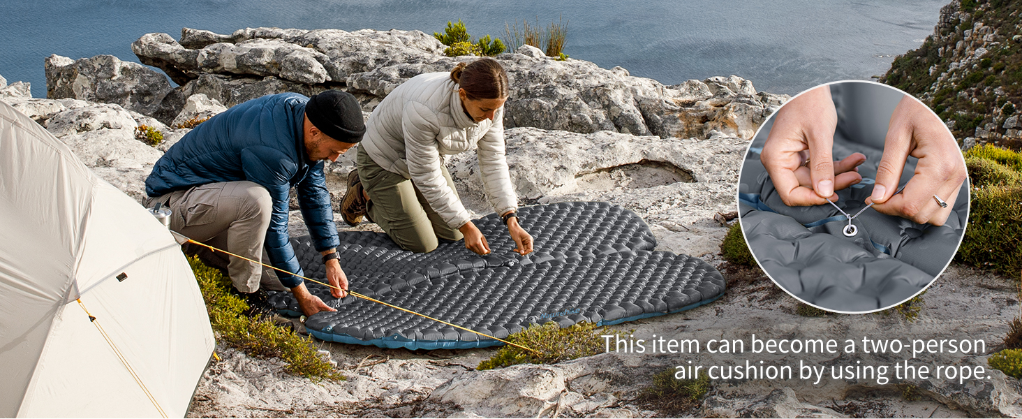 Naturehike Каремат самонадувний Ultraleichte 3.5R, Green - для кемпінгу, трекінгу, альпінізму та подорожей