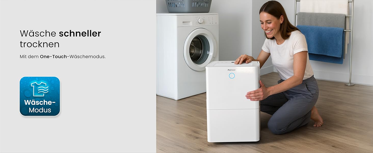 Про Breeze OmniDry - електросушарка повітря з Wi-Fi, 12л/24г, режим прання, датчик вологості, таймер, проти цвілі, для приміщень до 25м²