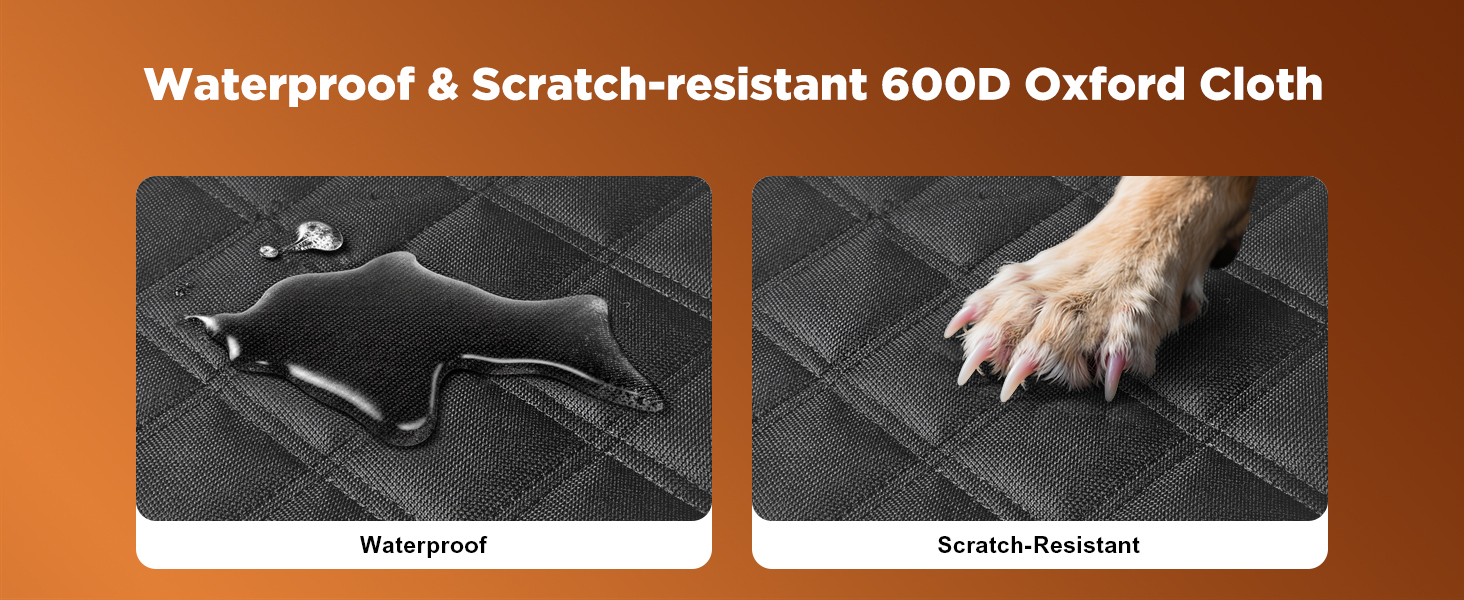 Автокрісло для собак Gimars - великі та середні породи, водонепроникне, безпечне, з ременями, сітчасті вікна