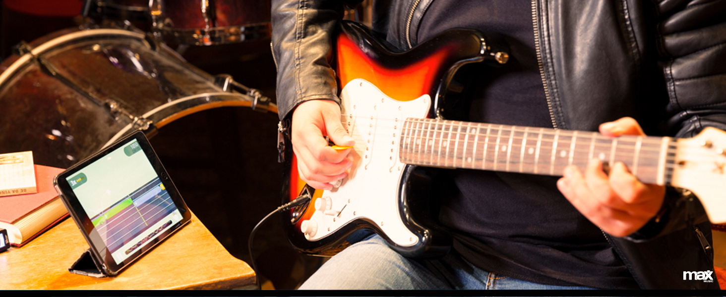 MAX GigKit: Повний комплект електрогітари - підсилювач 40 Вт, аксесуари, гітара Sunburst