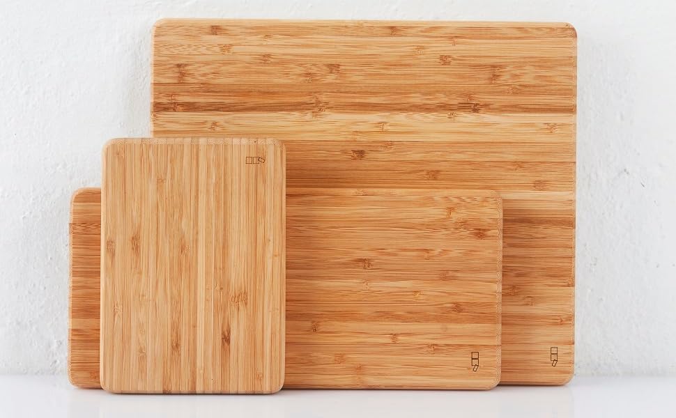 Дошка для нарізання з бамбука XL 60x40x7 см, коричнева/біла, кухонна, для хліба, м'яса, овочів та фруктів