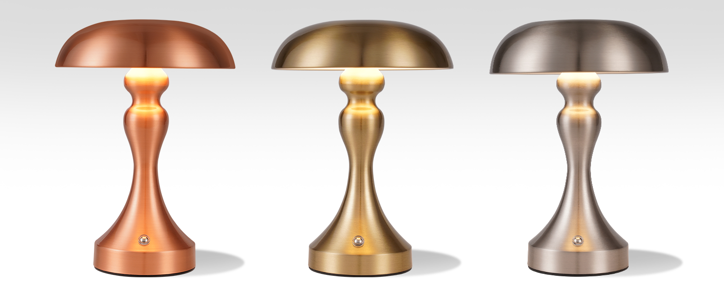 Бездротова настільна лампа Nicke - LED торшер з торканням, регульоване освітлення, USB зарядка, вінтажний дизайн, для спальні та вітальні