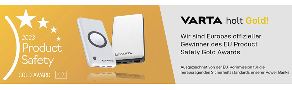 Power Bank VARTA 20000mAh: зарядний пристрій для смартфонів та планшетів з 4 портами (Micro USB, USB A, USB C)