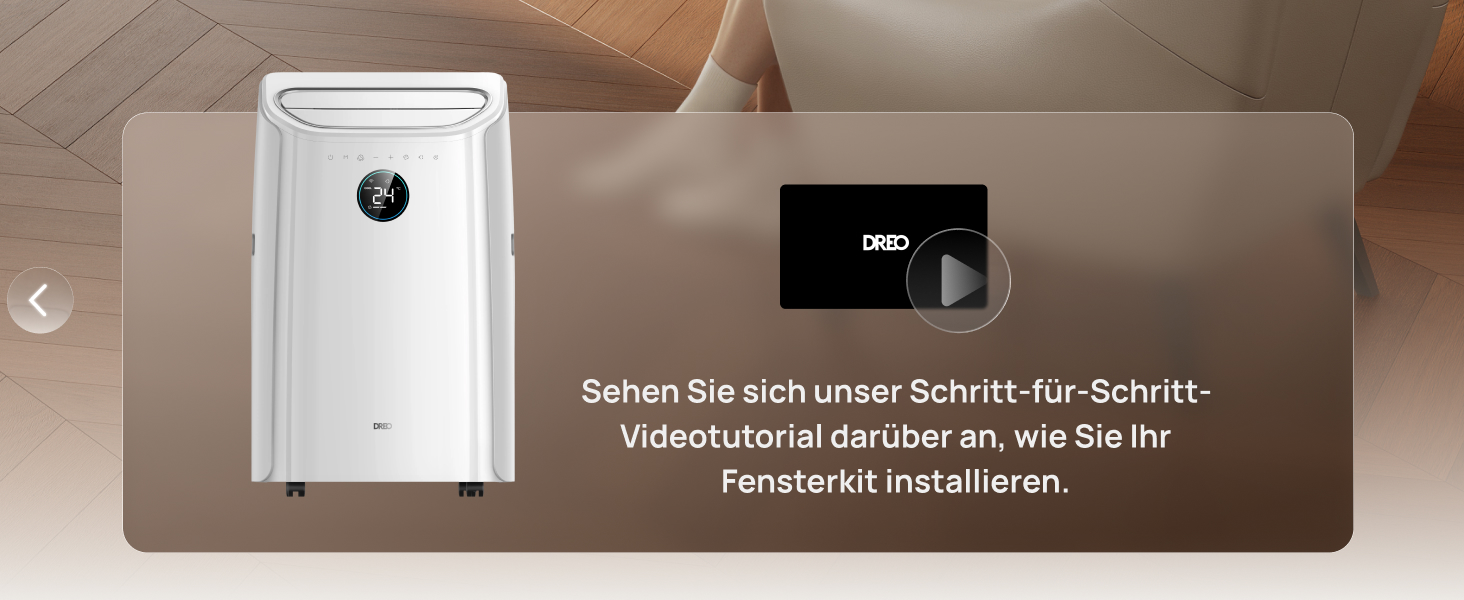 Портативний кондиціонер DREO 10000 BTU з охолодженням без дренажу, керуванням через додаток/голос/пульт, таймером 24 год та функцією вентилятора та осушувача повітря, AC515S