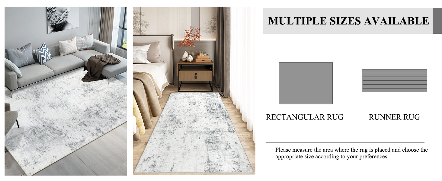 Килим для вітальні 160x230 см, абстрактний, короткий ворс, для спальні, миючий, сучасний, м'який, для дитячої, сірий (160 x 230 см, прямокутний)