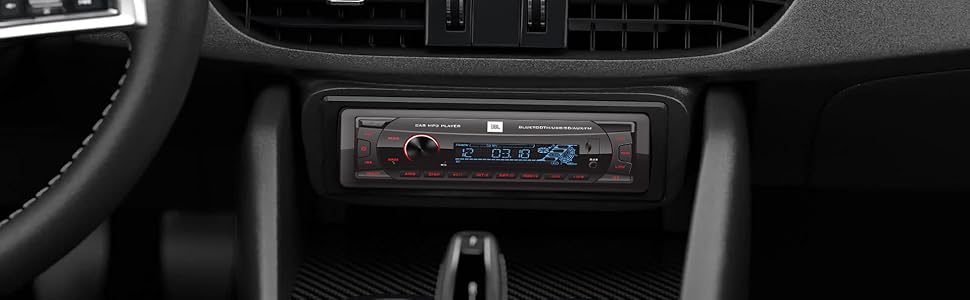 Автомобільна магнітола JBL Celebrity 100 Bluetooth, 1 DIN, 4x50Вт, без CD, FM-радіо, USB, SD, AUX, знімна панель, гучний зв'язок, Harman Kardon