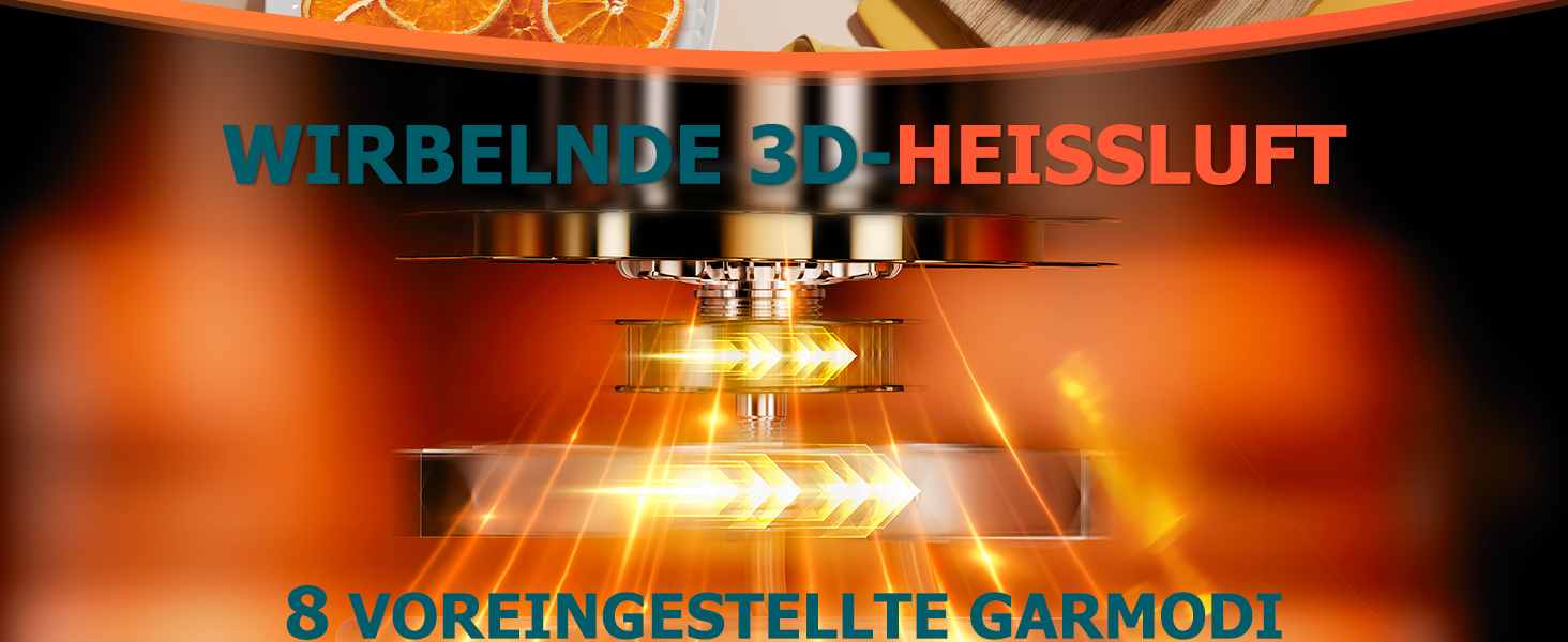 Електрична фритюрниця без олії, 12L, з подвійним відсіком, сенсорний екран, 10 програм, чорна