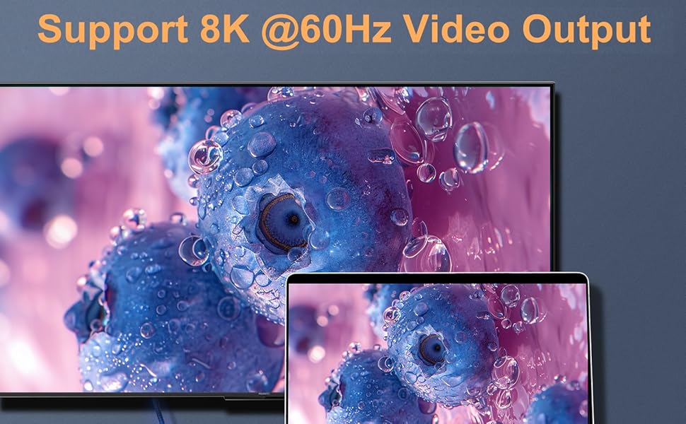 Кабель USB-C 200см: USB 3.2 Gen 2x2, 20 Гбіт/с, 5A/240W, PD3.1, 8K@60Hz, Thunderbolt 3/4, сумісний з MacBook Pro, Samsung