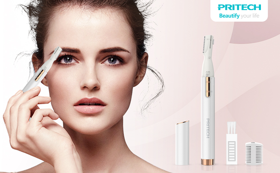 Електричний триммер для брів та обличчя для жінок Gold: прецизійна стрижка, безпечне гоління