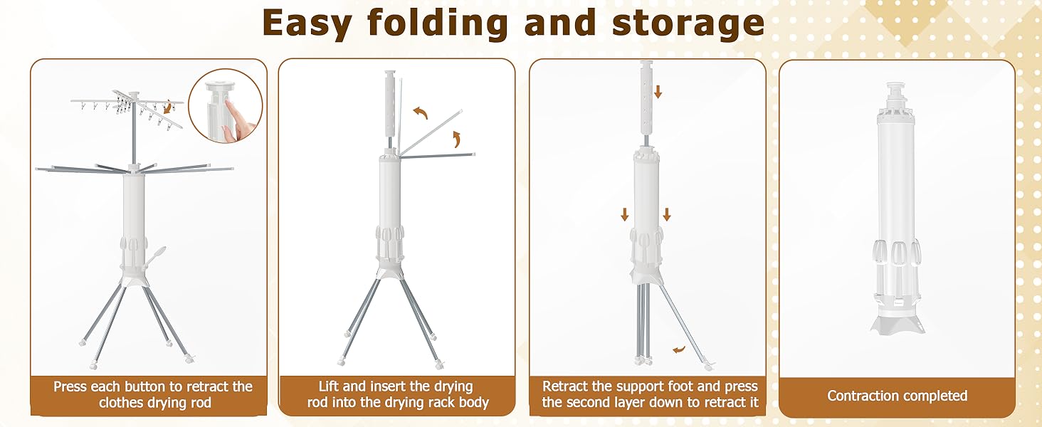 Сушарка для білизни Turm Octopus з 6 крил, 2 бічні крила, 3 яруси, сіра