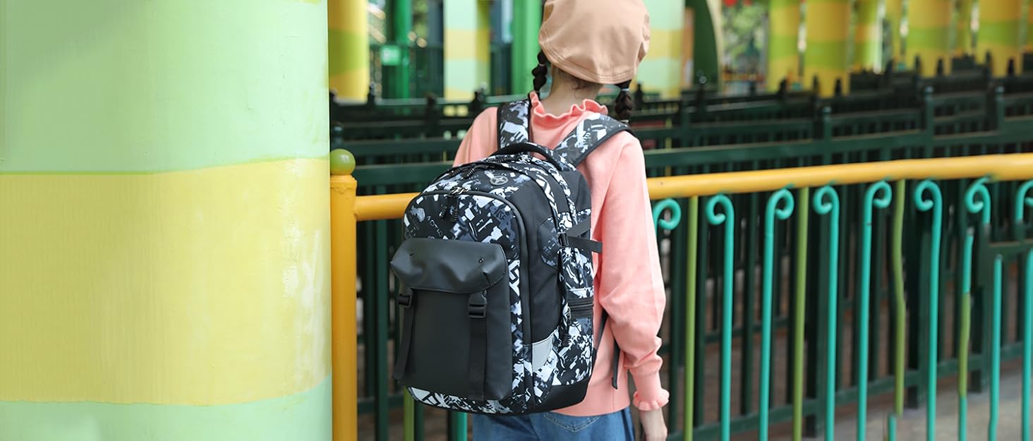 Шкільний рюкзак для хлопчика та дівчинки-підлітка, водонепроникний, 5-13 клас, 8-16 років, сірий