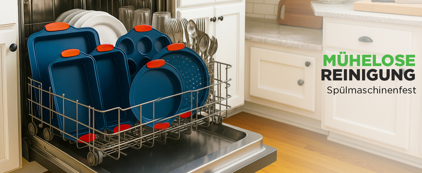 Набір форм для випічки Nutrichef 10 шт. з антипригарним покриттям – для випікання солодкого (печиво) та солодкого (піца). Форми для випічки з вуглецевої сталі, без PFOA та PTFE, з силіконовими ручками (круглі та квадратні).