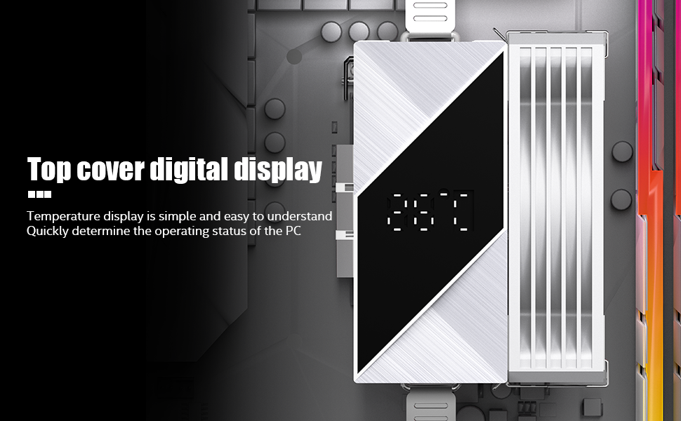 Охолоджувач CPU TZMRIT KF200 з 2 тепловими трубами, RGB LED, чорний, 9 см, 2200 RPM, для LGA115X/1200/17XX/1366, FM1/FM2/AM2/AM3/AM4/AM5