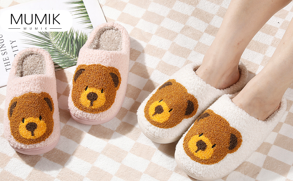 Тапочки домішки жіночі та чоловічі, м'які, плюшеві, ретро, теплі, зручні, з антиковзким покриттям, білий, Bär104, 36/37 EU