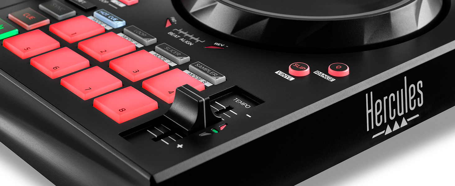 DJ контролер Hercules DJControl Inpulse 300 MK2 – 2 деки, 16 педів, вбудована звукова карта