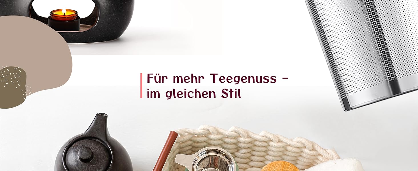 Керамічний чайник для розсипного чаю з ситечком, 1.2 л, антрацитовий (чорний)